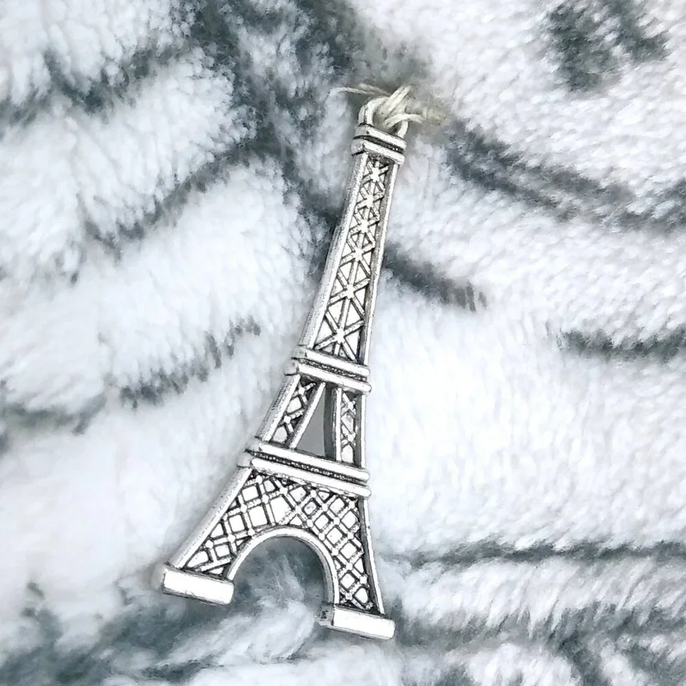Paris Postmark Throw Blanket - White with Green, Blue & Pink Accents